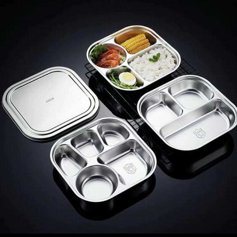 Wutuo 304 Stainless Steel Divided Meal Tray Set