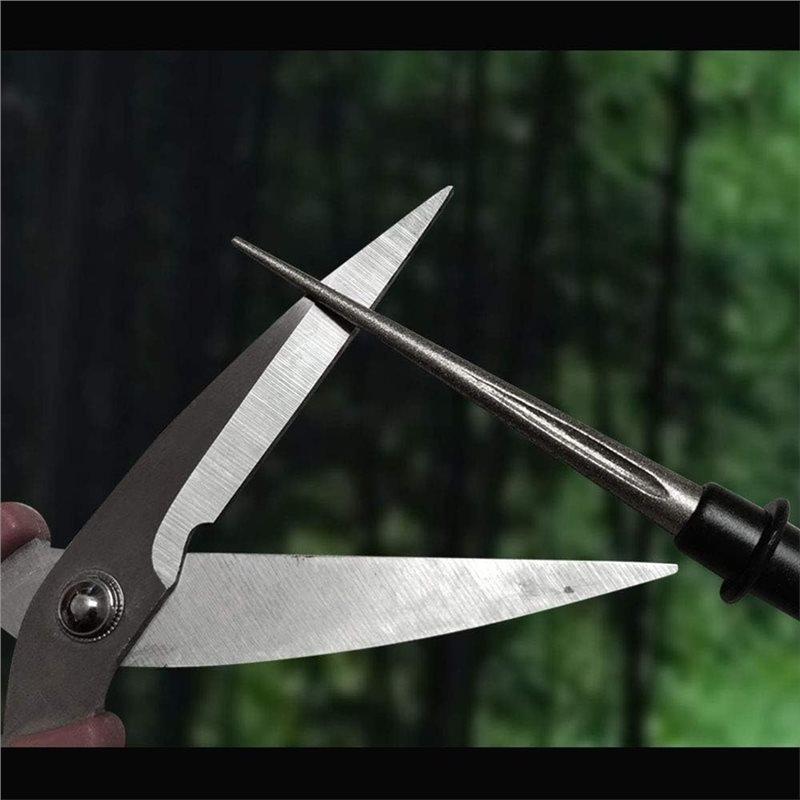 J1UL1N Tapered Diamond Knife Sharpener Rod, 2 Packs