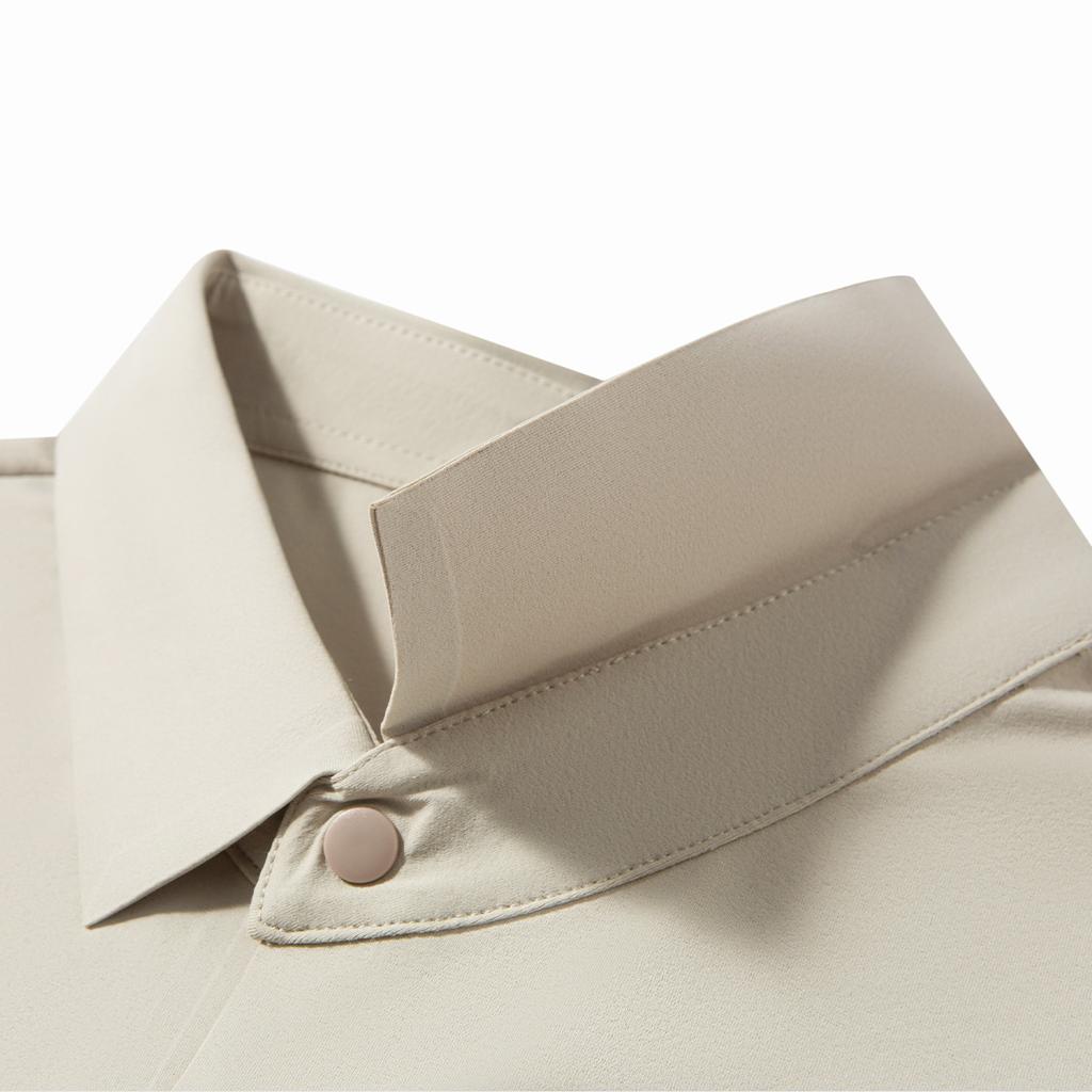 Cool Ice Silk Brocade Ammonia Four Sided Elastic Summer Breathable and Versatile Men's Short Sleeved Polo Shirt