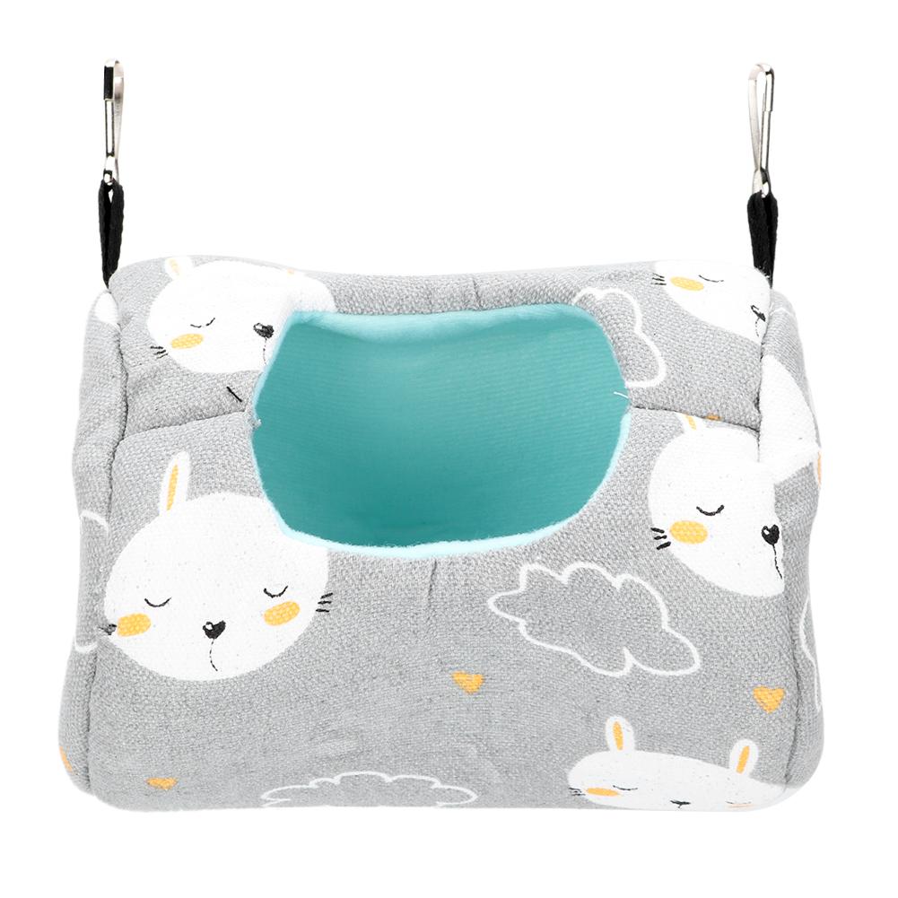 Four Seasons Canvas Gray Hamster Hammock Hanging House Nest for Chinchillas Small PetsGray Small Rabbit
