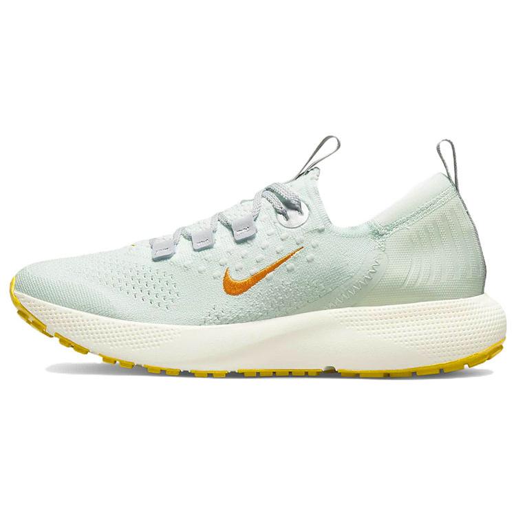 

New Nike React Escape Run Flyknit Green Orange Women s DC4269-300 36.5