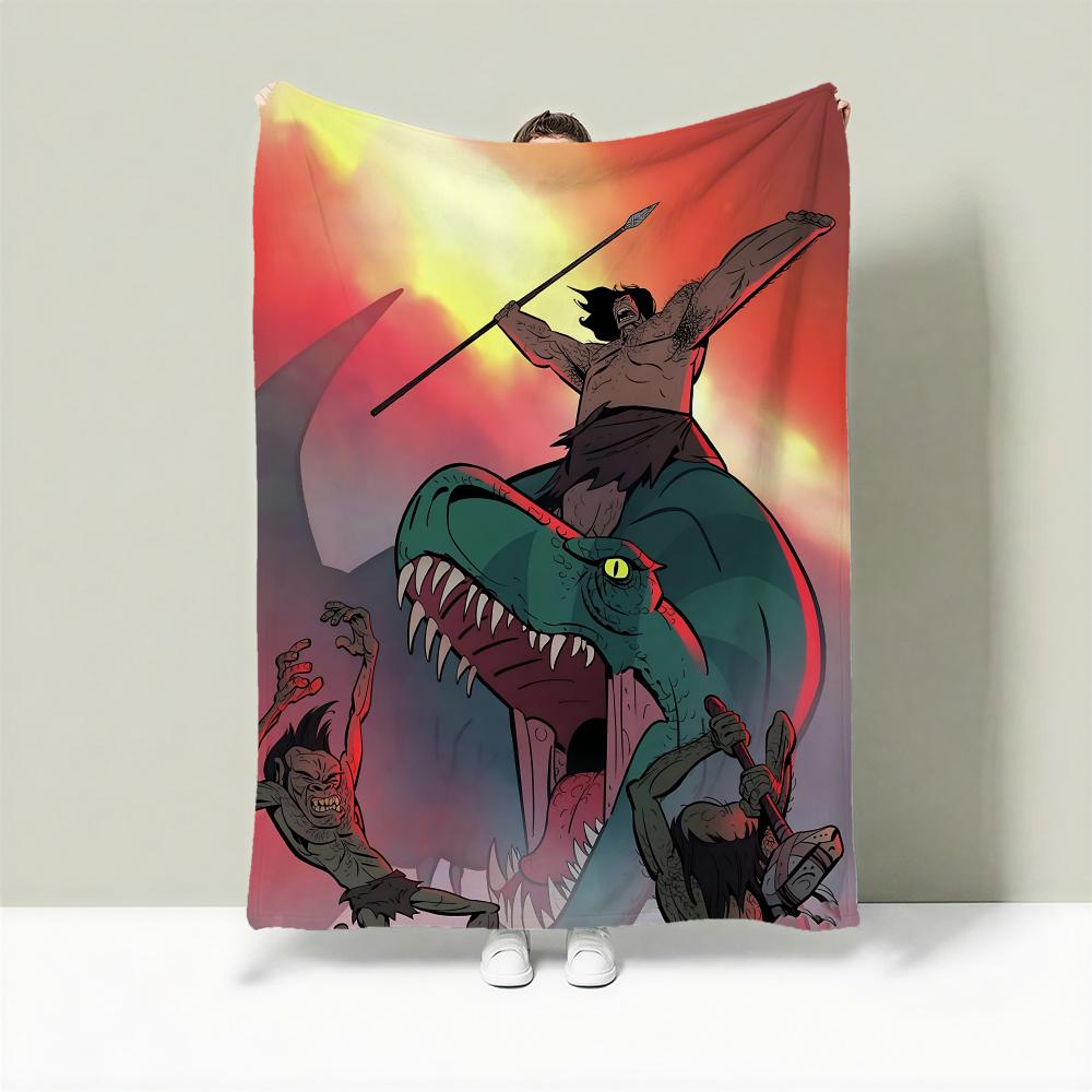 Anime P-Primal Throw Lightweight 240g Flannel Blanket Soft Skin-friendly for Summer Cooling 75X95CM