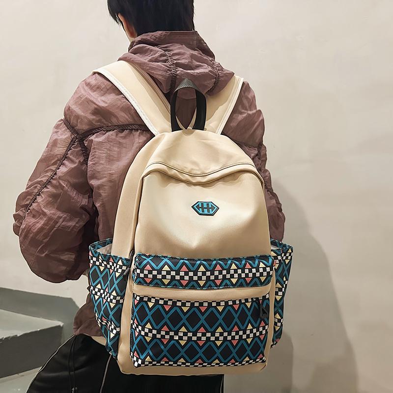 Men Waterproof Backpack Women Printed Travel Backpack Large Capacity Student School Bag