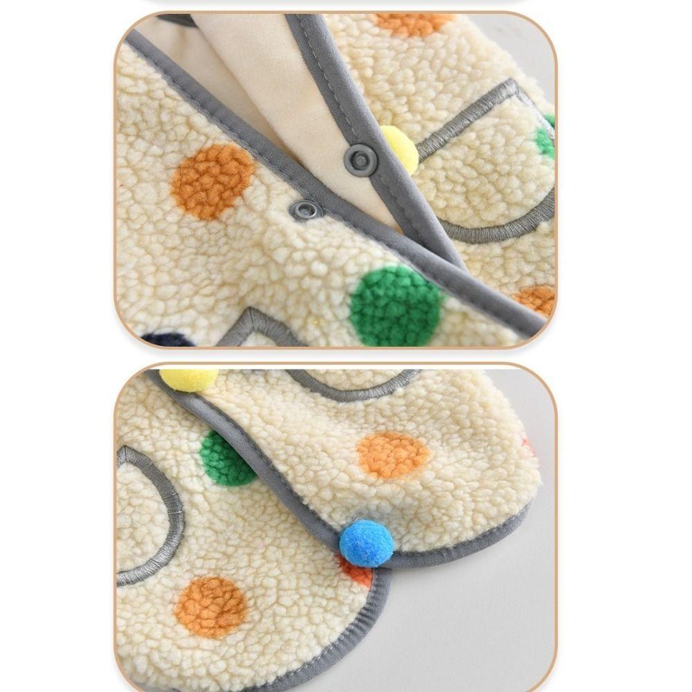 Pet Clothing Warm Dog Hoodie Fleece Sleeveless Dog Clothes Pocket Design Dots Pattern Pet Vest Autumn Winter