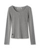 AVANDRESS Aa Layered U-Neck Long Sleeve - 7Col
