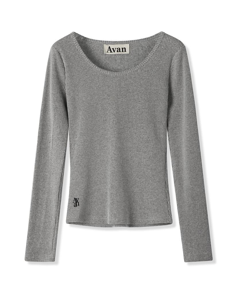 AVANDRESS Aa Layered U-Neck Long Sleeve - 7Col