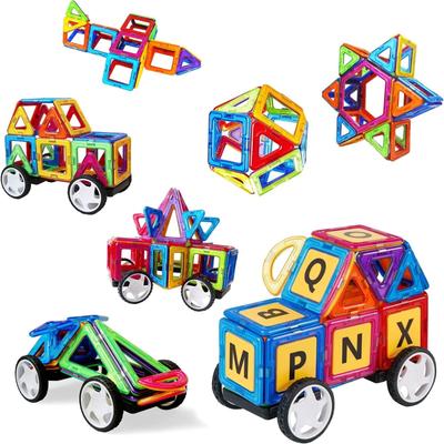 MAGBLOCK 66-teilige Magnetbausteine Magnetblöcke Magnetspielzeug Bausteine 3D Lernspielzeug für Grundschule Kindergarten Schule Weihnachten