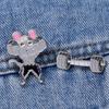 Versatile Exercise Mouse Enamel Pin Elegant Barbell/Fitness Mouse Brooch Pin Accessory for Parties Dates Daily Style