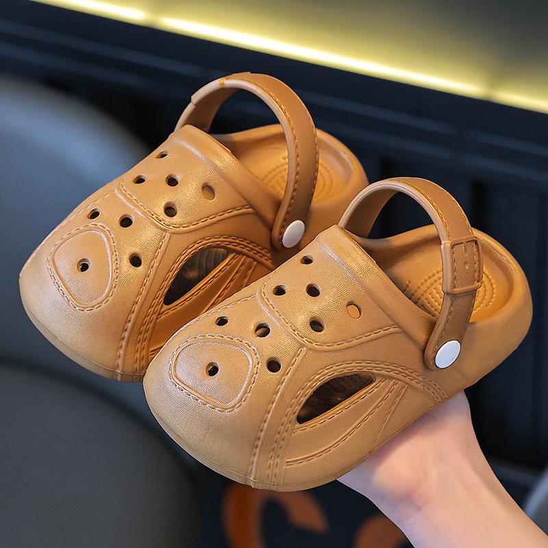 Children's Clogs Summer New Boys Garden Shoes Non-Slip Indoor Home Shoes Soft Sole Girls Parent-Child Slippers
