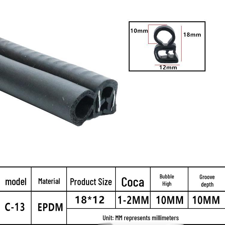 U-Shaped Waterproof Anti-Collision Dustproof Electrical Cabinet Rubber Seal