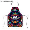 1pc -Themed Apron Dress with Viva Mexico Floral Pattern - Adjustable Chef Apron Suitable for Women & Men, Plus Size Available, D