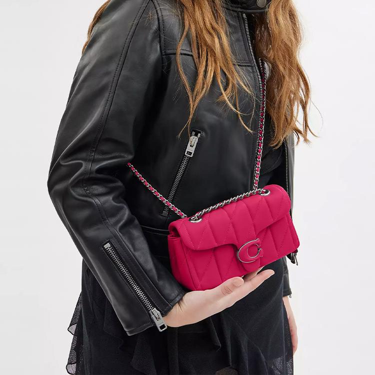 Coach Tabby 20 Logo Lettering Napa Leather Handheld Crossbody Shoulder Bag Small Women bags CP145-LHX1C