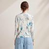 Zhaojun Mulberry Silk Printed Knit Cardigan