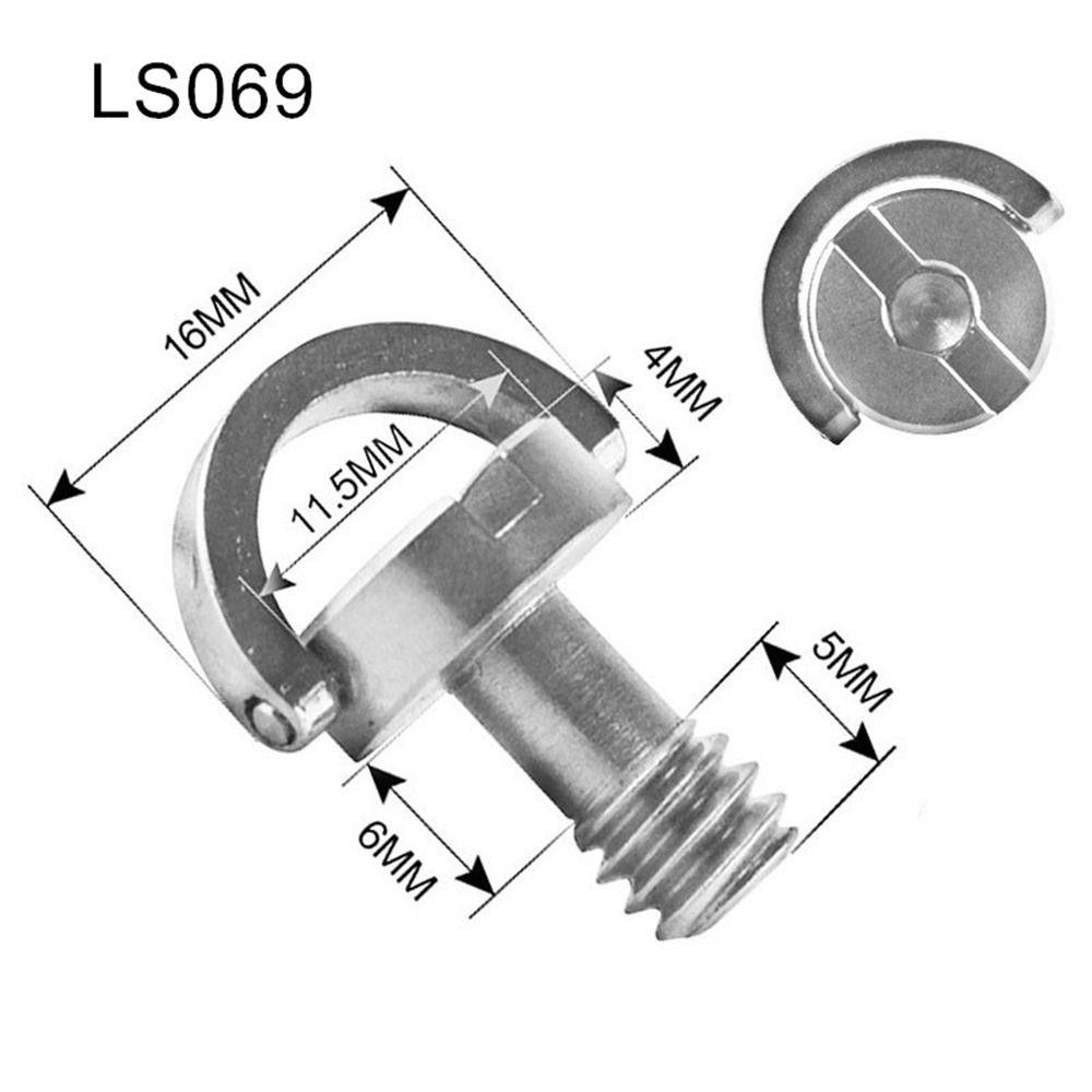 Quick Release Screw Adapter For DSLR Silver Camera Screw Tripod Screw D-Ring Screw 1/4 Inch Screw