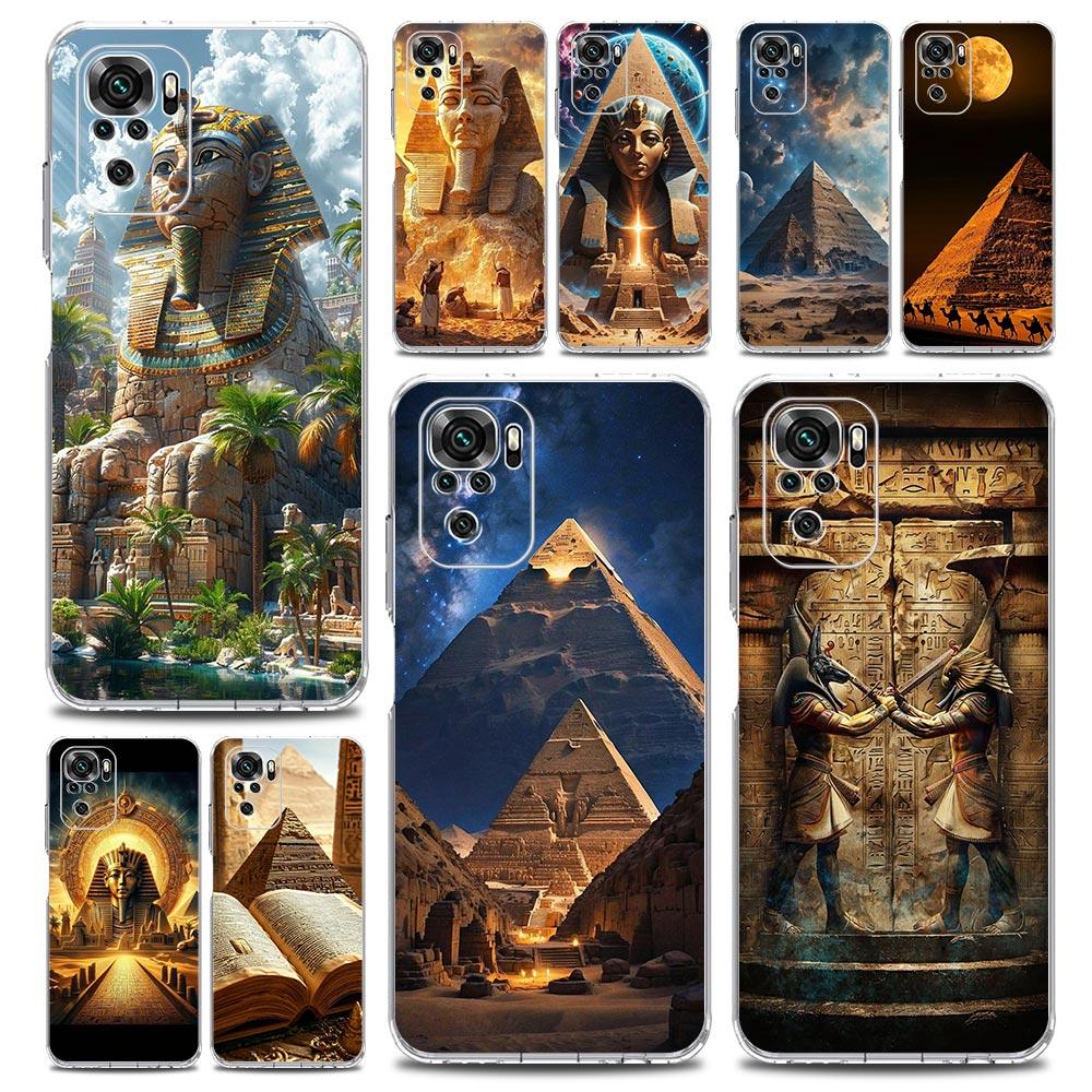 Phone Case For Xiaomi Redmi Note 15 14 13 12 4G 10 11 Pro Plus 5G 14C 13C 12C 10C Cover Ancient Egypt Egyptian God Pyramid