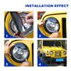 SHINEKA Car Front Headlight Lamp Decoration Cover for Jeep Wrangler TJ 1997 1998 1999 2000 2001 2002-2006 Exterior Accessories