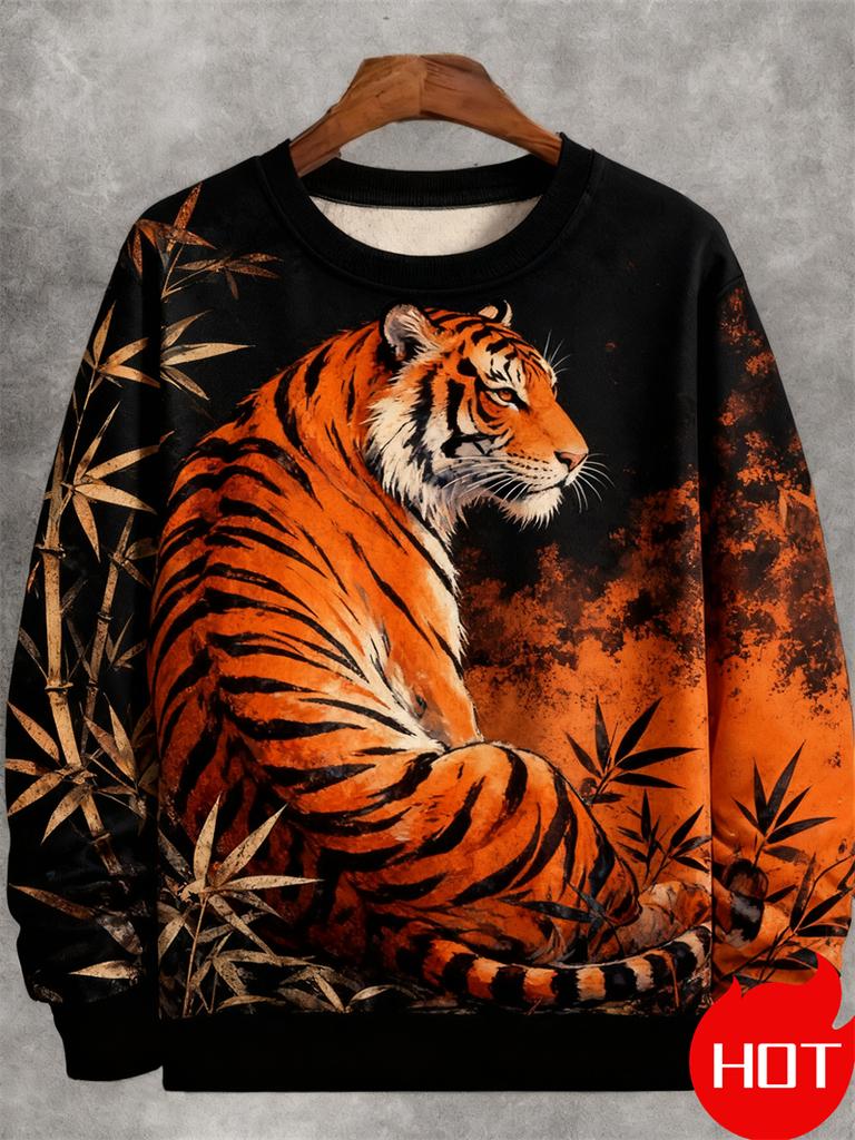 Spring Autumn Sweatshirt Pullover Women Casual Japanese Art Animal 3D Printed O Neck Long Sleeve Hoodies Unisex Pullovers