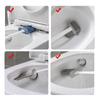 Luxury Toilet Brush Wall Hanging Toilet Brush Long Handled Silicone Toilet Brush Soft Bristles WC Cleaning Brush Clean Tool Bathroom Accessories