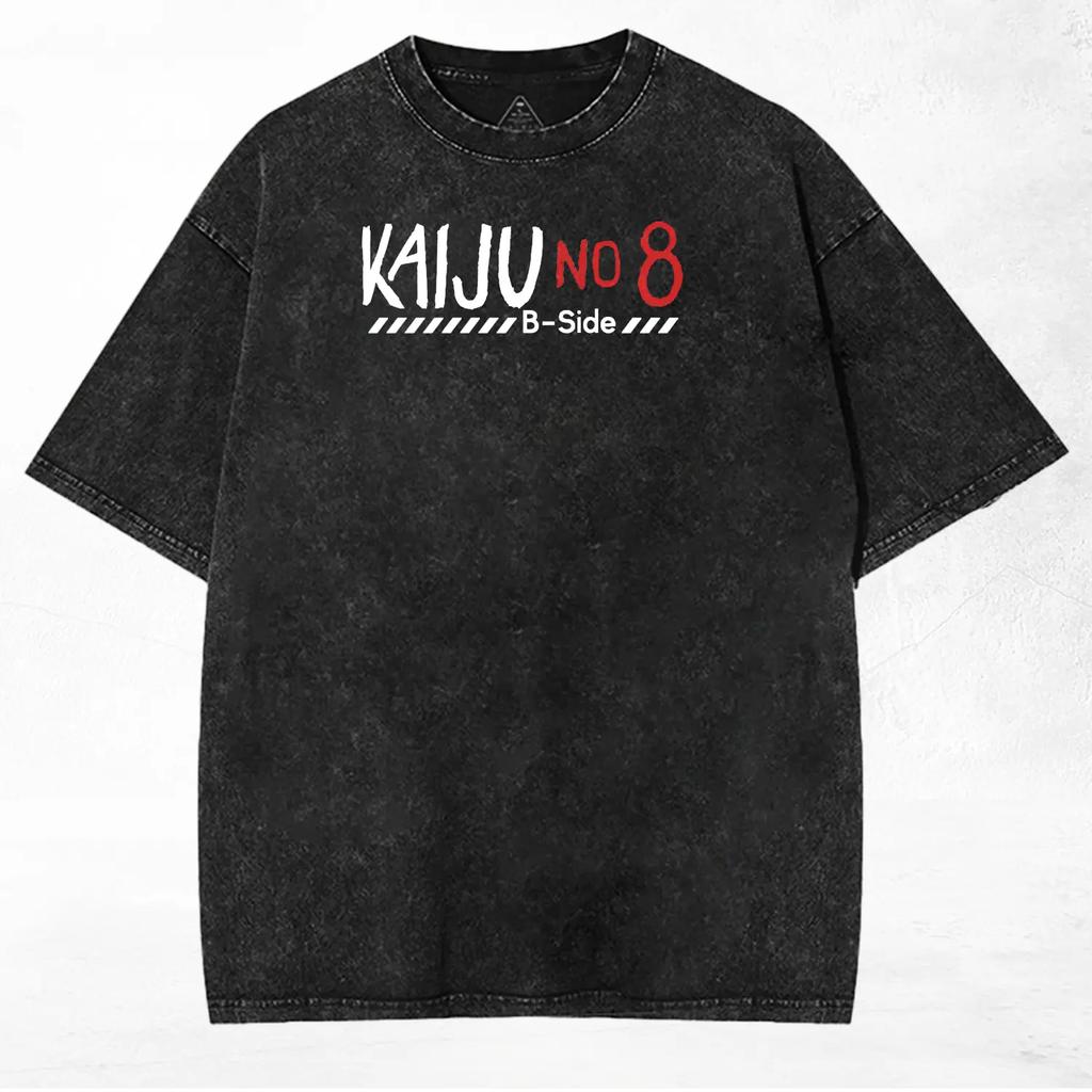 Japanischer Anime Kaiju No.8 T-Shirt Für Herrenbekleidung Trendiges Y2k Gewaschenes Oversized T-Shirt Sommer Kurzarm Polyester T-Shirts Oberteile