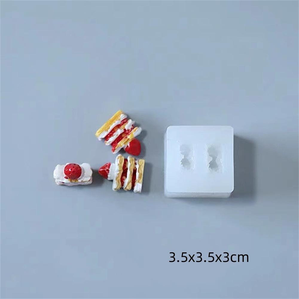 3D Simulation Cake Silicone Mold Waffle Croissant Biscuit Baking Mold DIY Scented Candle Mould Resin Molds Cake Decorating Tools