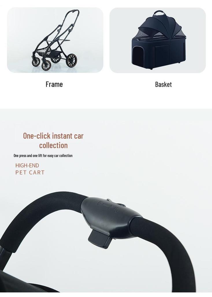 Lightweight Foldable Pet Stroller for Small Dogs & Cats - Travel & Outdoor Friendly