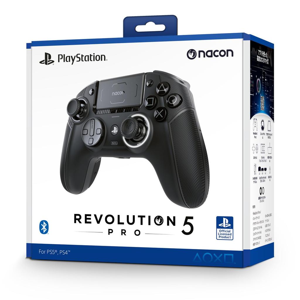 Lizenzierter NACON REVOLUTION5 Pro Controller mit [] [SONY-Produkt] (Schwarz) [Kompatibel PS5, PS4, PC] (PS5RP5JP)