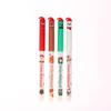 4Pcs Cartoon Christmas Santa Claus Snowman Elk Erasable Gel Pen Cute 0.5Mm Blue/Black Ink Signature Pens School Supplies