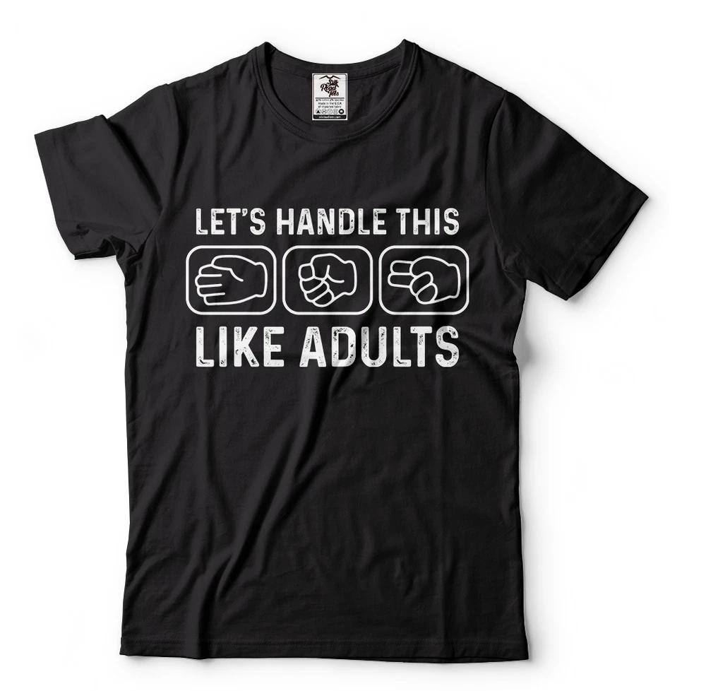 Lets Handle Like This Adults Humor Rock Paper Scissors Funny Men TShirts M