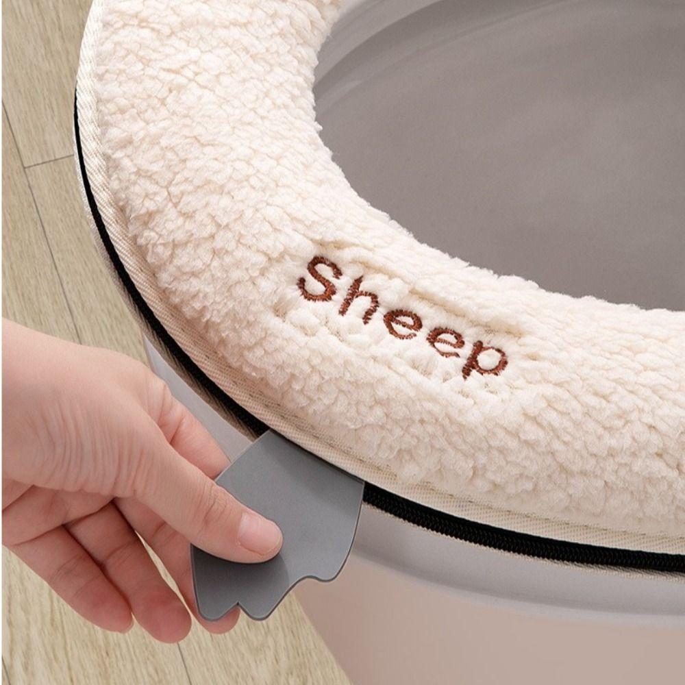 Thickened Velvet Toilet Seat Warm Toilet Gasket Cute Toilet Seat Cover  Home