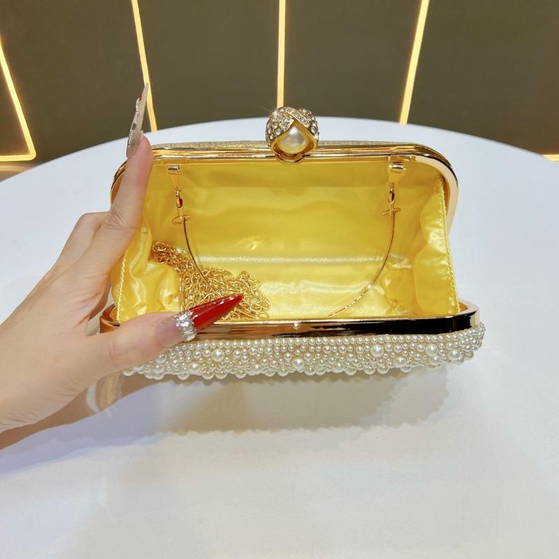 Evening Party Pearl Handbag, Single Shoulder Chain Crossbody Bag, Noble Lady Handbag