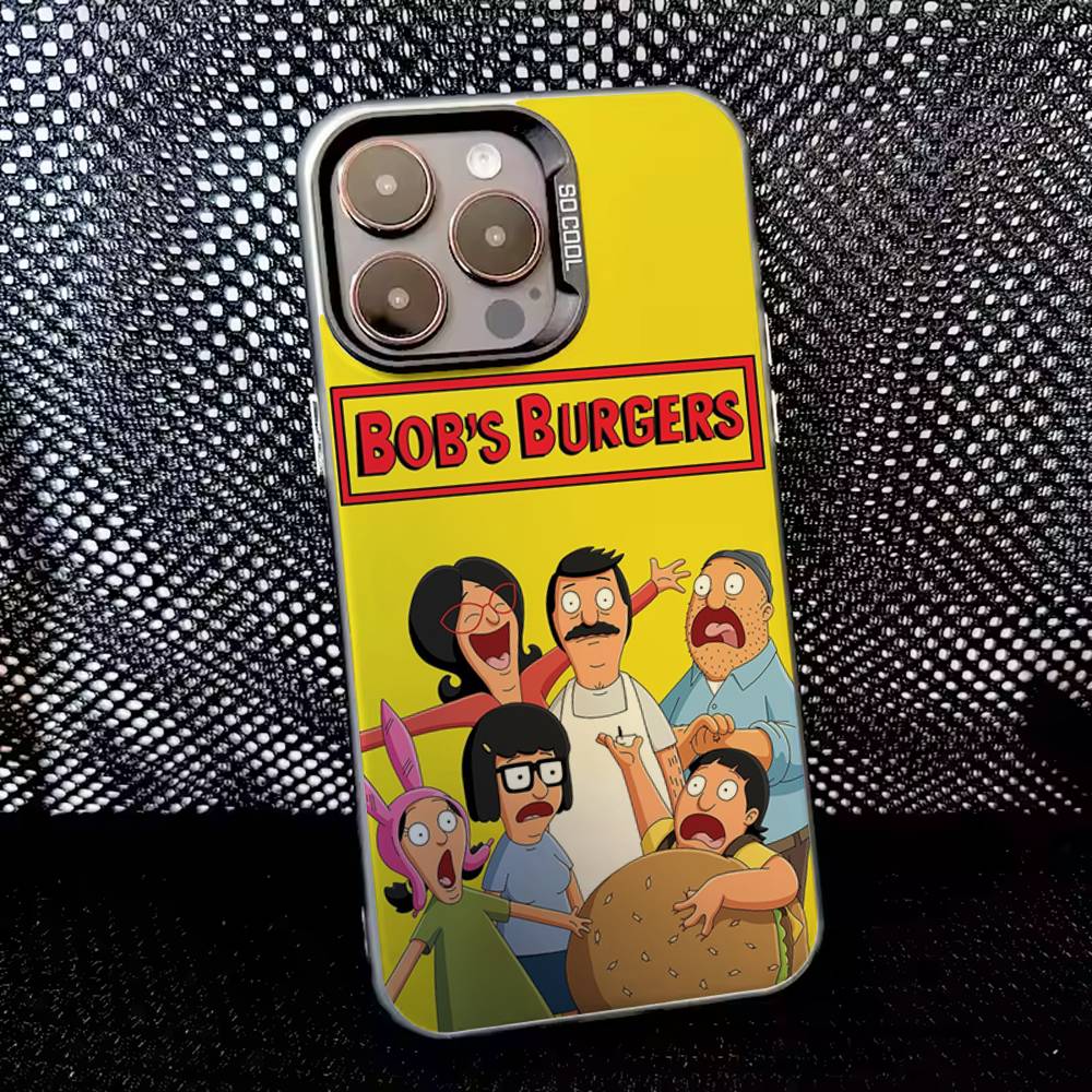 Cartoon B-Bobs Burgers Phone Case For iPhone 16,15,14,13,12,11,8,7,Pro,Max,Plus,Mini,XS,SE Anti Fall Black Matte Hard