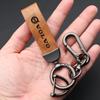 Metal/Leather Car Logo Key Chain Keyring Auto Interiors Accessories For Volvo V50 V90 S80 C40 XC40XC60 XC90 V40 V60 S60  V70 C30