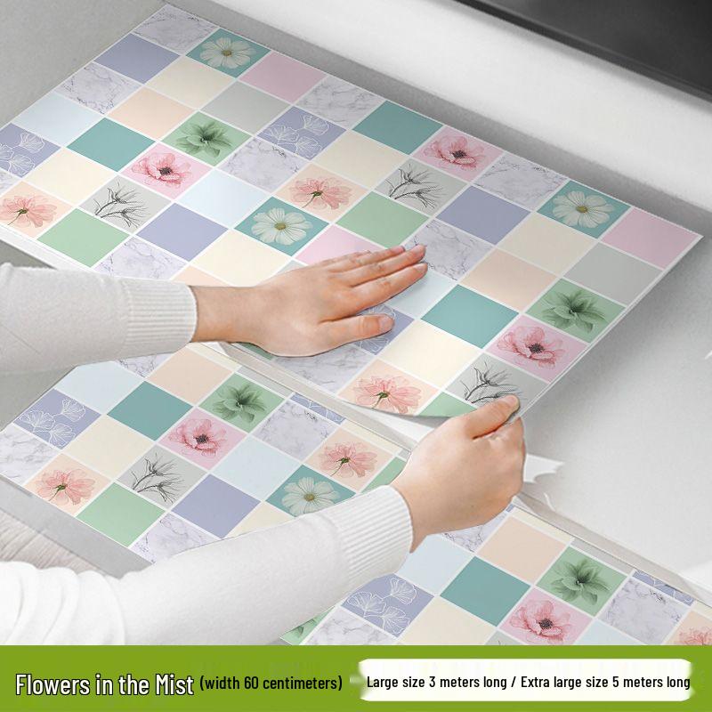 Enhanced Waterproof Kitchen Stove Wallpaper - Oil, Heat, and Moisture Resistant Self-Adhesive Sticker