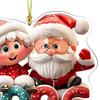 Christmas Ornament Cartoon Santa Claus Snowman Reindeer 2D Acrylic Christmas