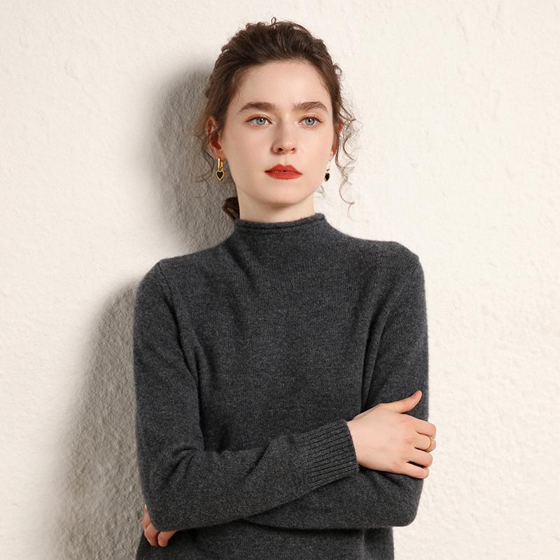 Women's Cashmere Sweater Qinghe Cashmere 100% Cashmere Women's Autumn and Winter Cashmere Sweater Soft and Warm