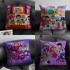 TTeen TitansS GGo Cartoon Cushion Cover Natural Linen Organic Fabric DoubleSided Printing Sofa Home Decor Gift Pillow Case