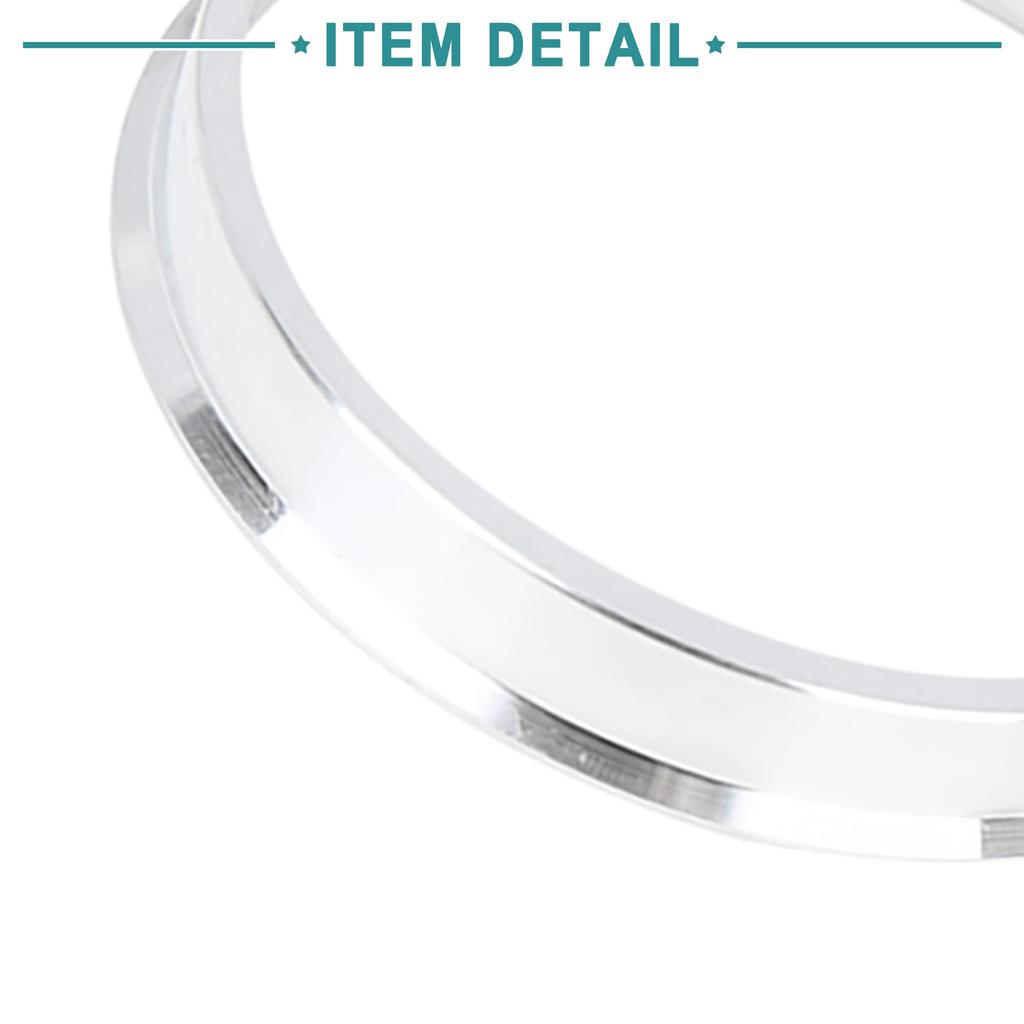 ACROPIX Wheel Hub Center Ring 72.6-66.6mm Silver Tone 4pcs