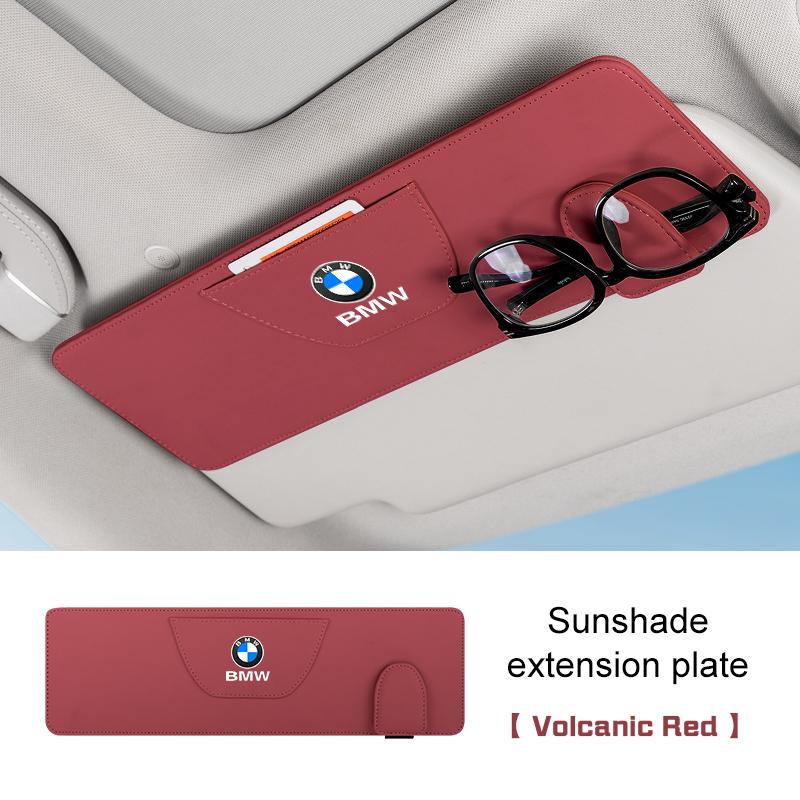 Leather Car Sunshade Extender Plate Glasses Storage Clip For BMW 1 3 5 6 7 Series X1 X3 X5X6 g30 g20 g45 g60 g70 e90 e60 e46 f10 II9