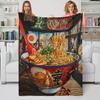 Funny Egg Noodle Soft Flannel Throw Blanket - Perfect Gift for Friends, All-Season Cozy Bedding