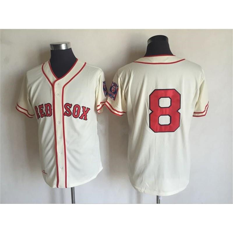 Maglia da Baseball Vintage Boston Red Sox Unisex Misto Cotone Top Sportivo Abbigliamento Casual