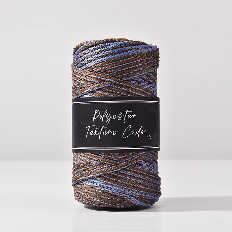 5MM Double Color Mixed 5MM Polyester Braid Cord,Hand Woven Bag Carpet Knitted Yarn,Horse Drawn Rope Bracelet Thread,70Yards