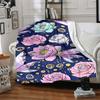 1 manta ligera de franela Floral Fantasy, manta cómoda y cálida, para oficina y camping, sofá cama, sala de estar115
