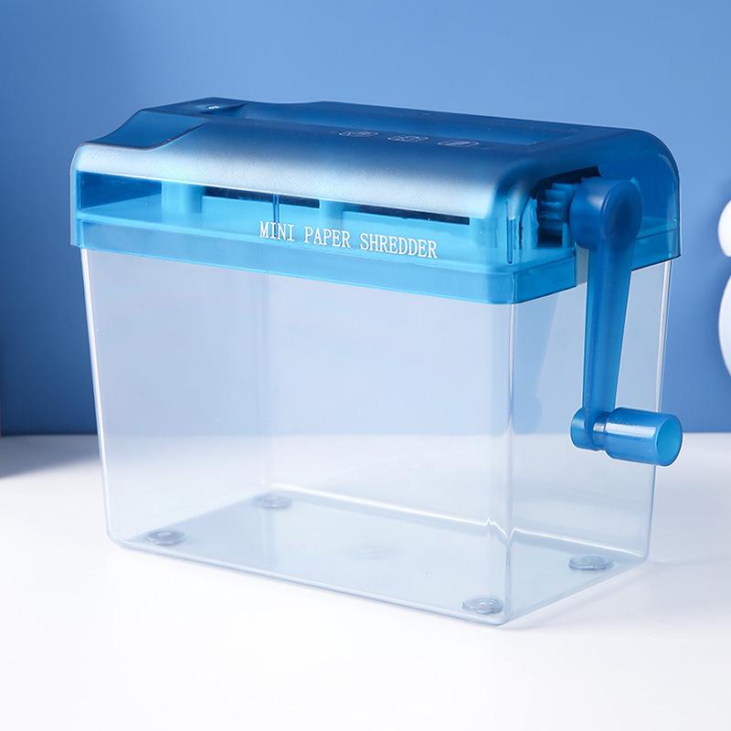 

Mini Silent Hand-Crank A6 Desktop Paper Shredder