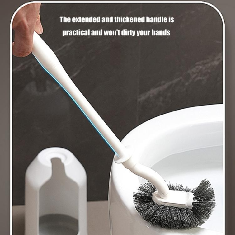 Bathroom Cleaning Brush and Stand Set for Stubborn Grimes Removal Curved Design Detachable Handle Toilet Bowl Scrubber