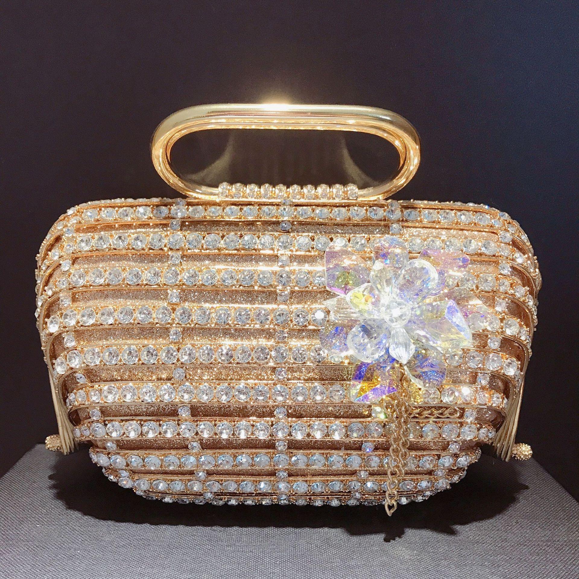 

Diamond hand carry makeup storage bag banquet diamond women s bag dinner bag