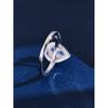 Creative sparkle drop-shaped zircon group setting ring women's wedding