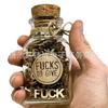 Lustiges Fuck-Glas Geschenk – 100 Holzbuchstaben-Ausschnitte, Scherz-Geburtstagsgeschenk für Ihn/Sie, Neuartige Schreibtischdekoration zur Stressbewältigung