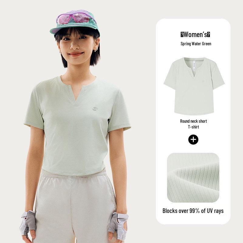 

Women s Outdoor V-Neck Quick-Dry T-Shirt: Summer Cool, Breathable, Antibacterial, UV Protection Sportswear S
