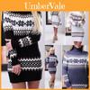 Elegantes Weihnachts-Damen-Rollkragen-Pulloverkleid mit festlichem Schneeflockenmuster