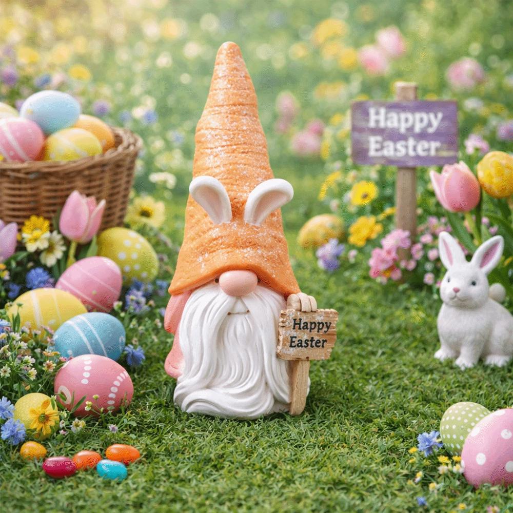 Easter Decor Easter Egg Rabbit Figurine Easter Party Home Garden Decor  Party Decoration